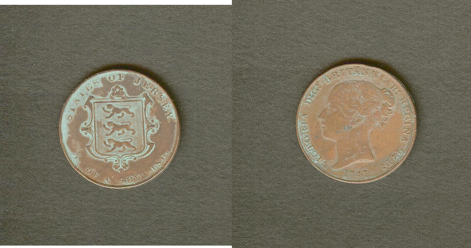 Jersey 1/13th shilling 1841 aVF/VF